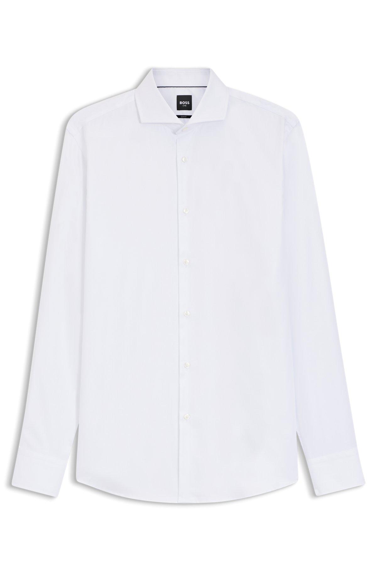 Wrinkle-resistant slim-fit shirt in a cotton blend Product Image