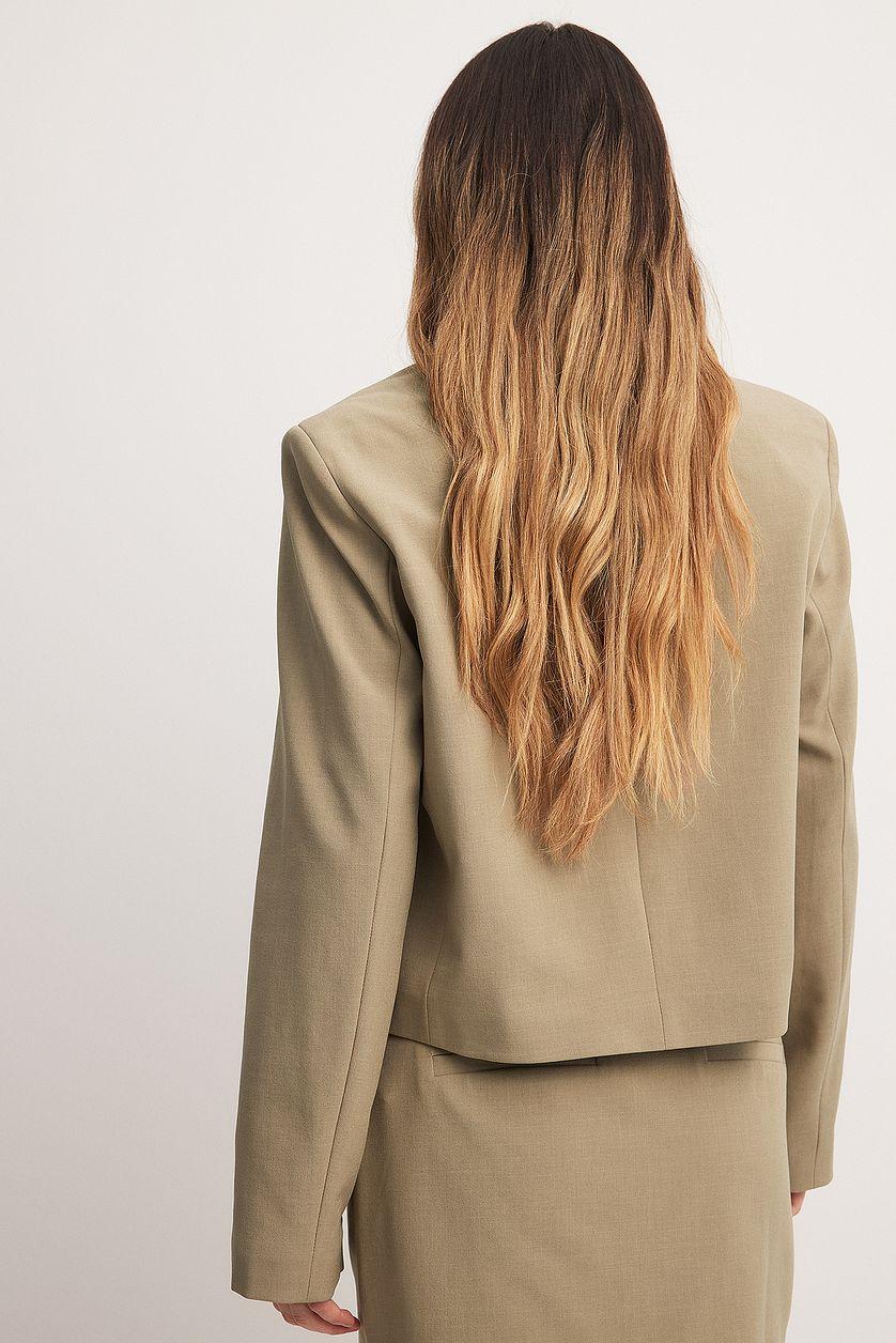 Short Tailored Straight Blazer Product Image