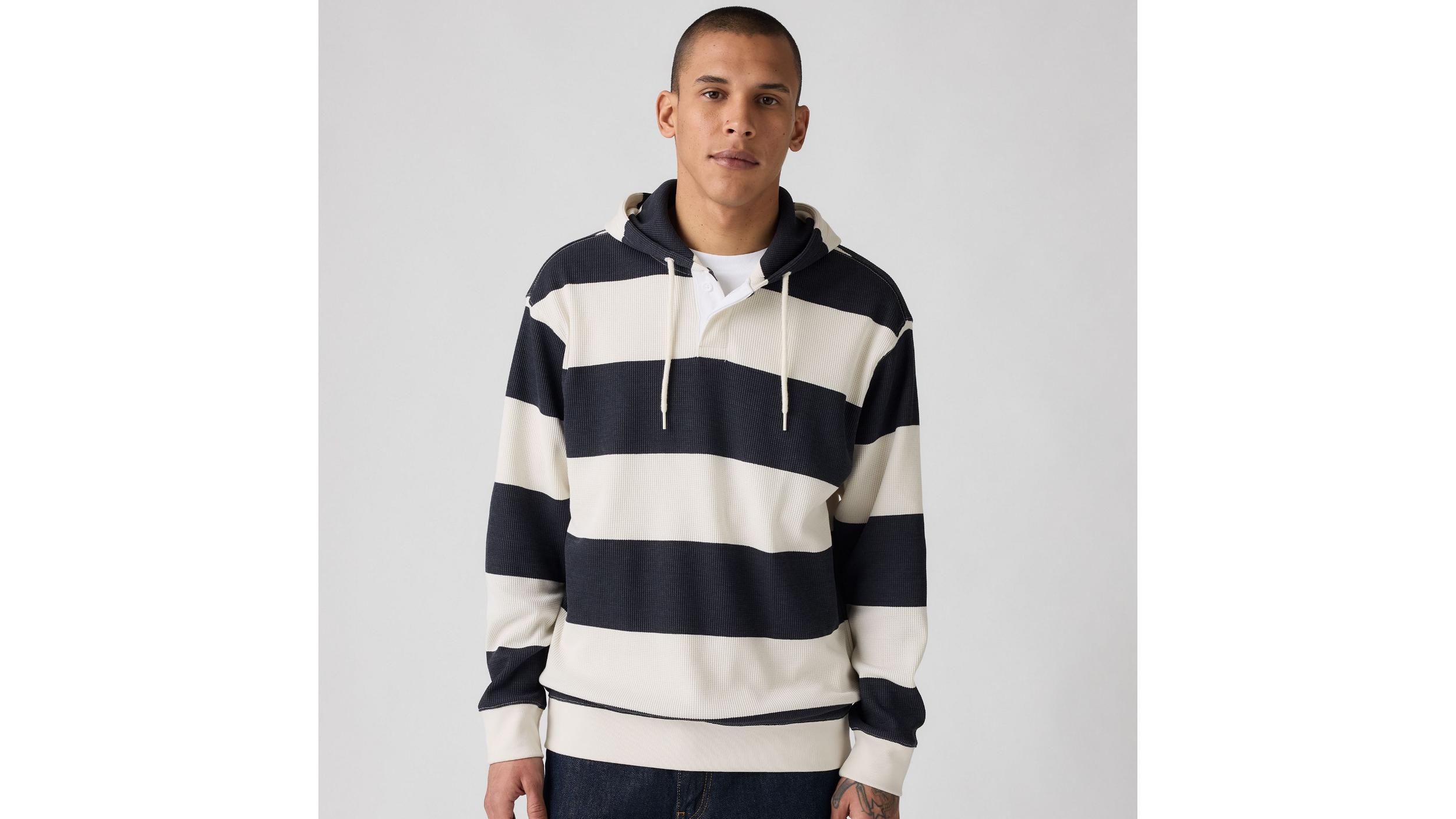 Thermal Rugby Hoodie Sweatshirt Product Image