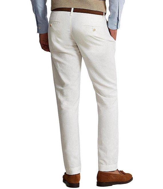 Polo Ralph Lauren Straight Fit Linen Blend Pants Product Image