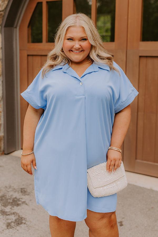 Effortless Radiance Shift Dress in Sky Blue Curves Product Image