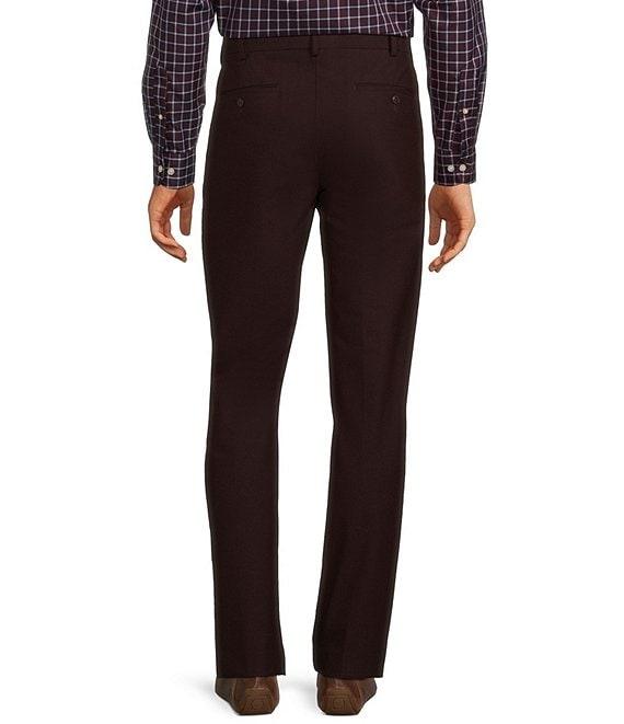 Roundtree & Yorke TravelSmart Straight Fit Flat Front Brushed Solid Chino Pants Product Image