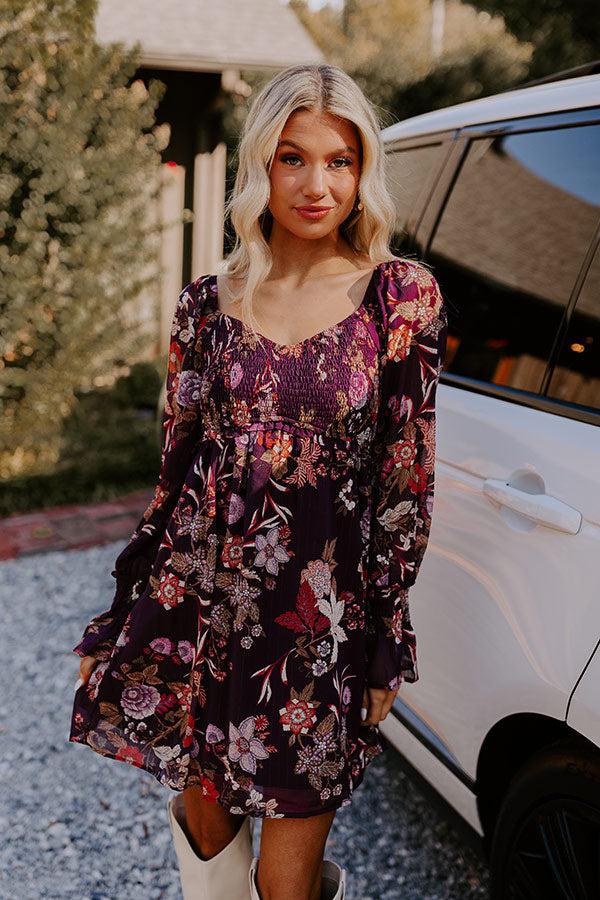 Vino Sippin' Floral Mini Dress Product Image