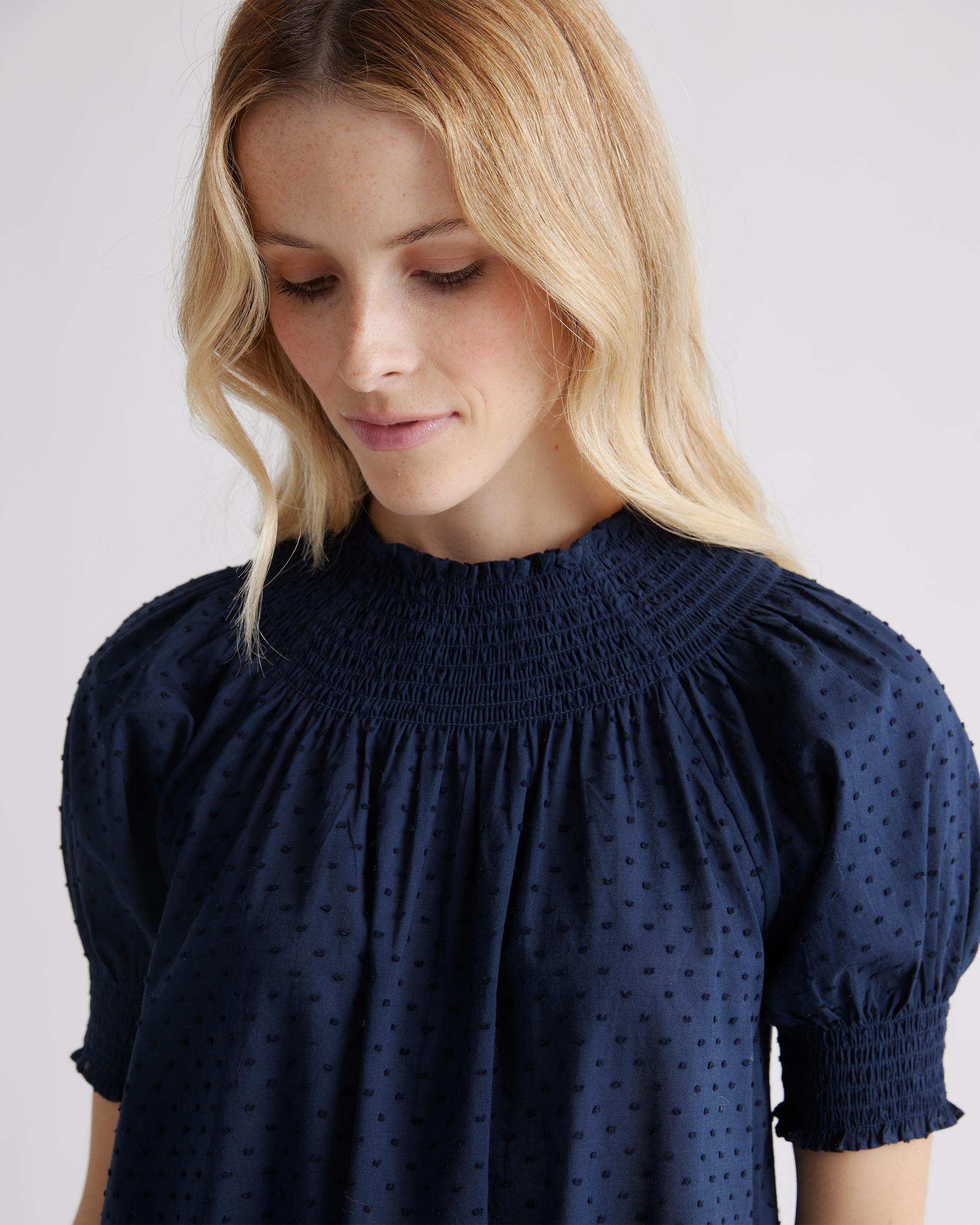 Quince | Women's Swiss Dot Midi Dress Size XL, Cotton Product Image