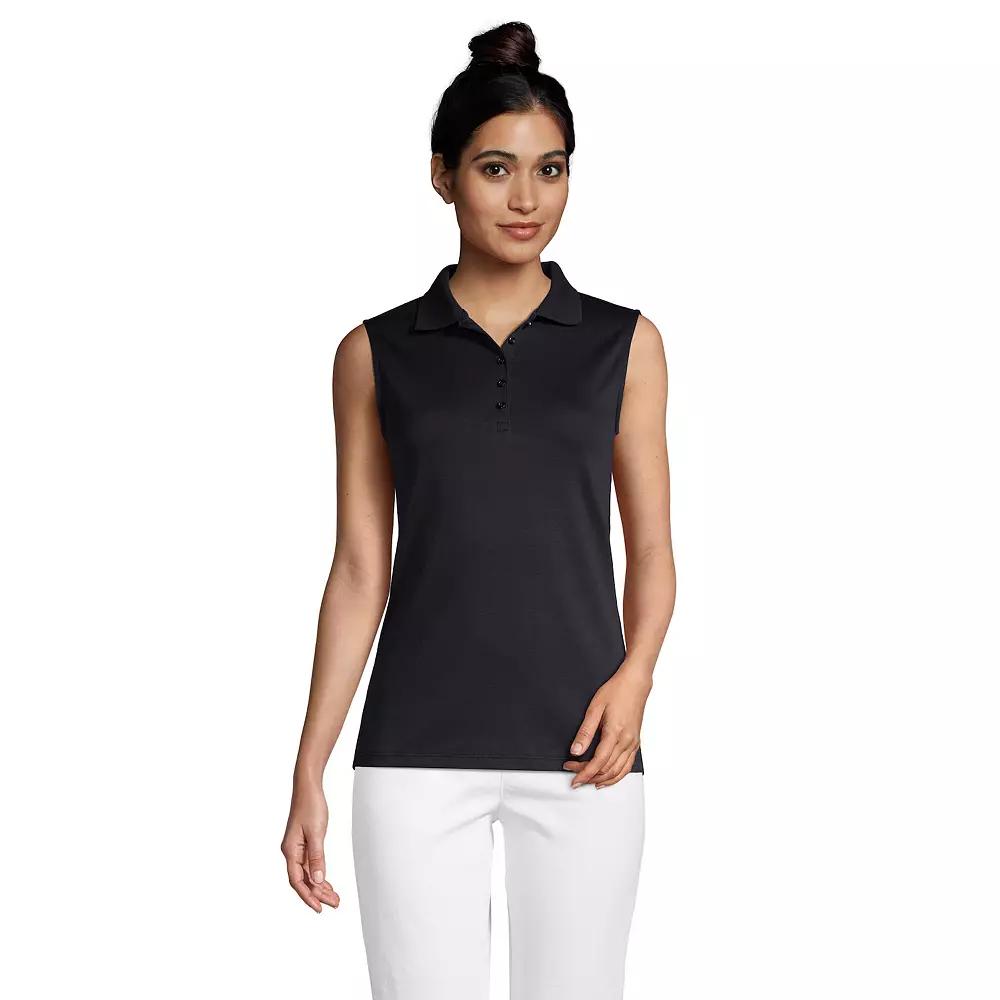 Women's Lands' End Sleeveless Supima Cotton Polo Shirt,  Product Image
