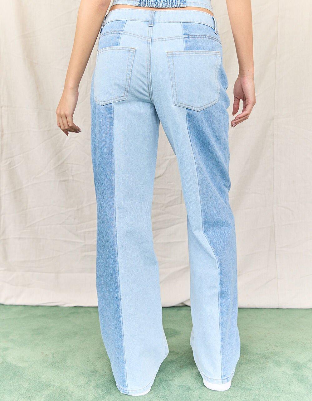 WEST OF MELROSE Low Rise Baggy Womens Jeans - DENIM Product Image
