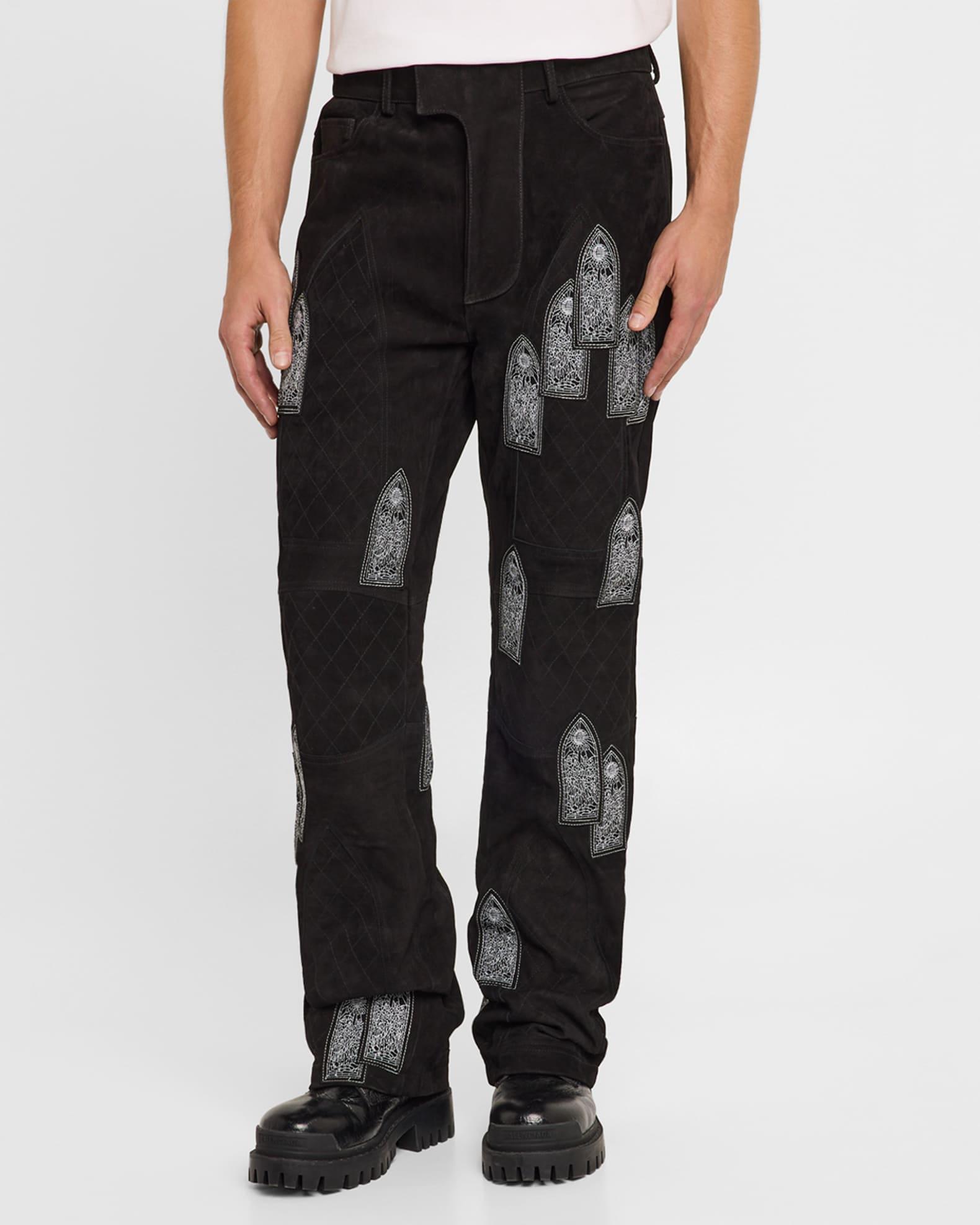 Men's Suede Moto Five-Pocket Pants Product Image