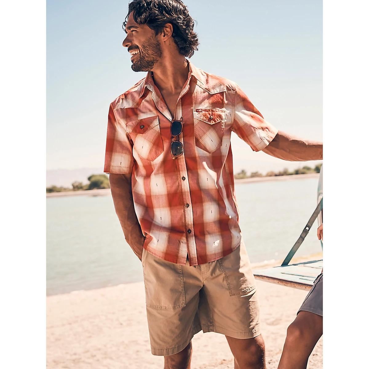 Men's Print Camp Shirt in Moonlight Cactus Product Image