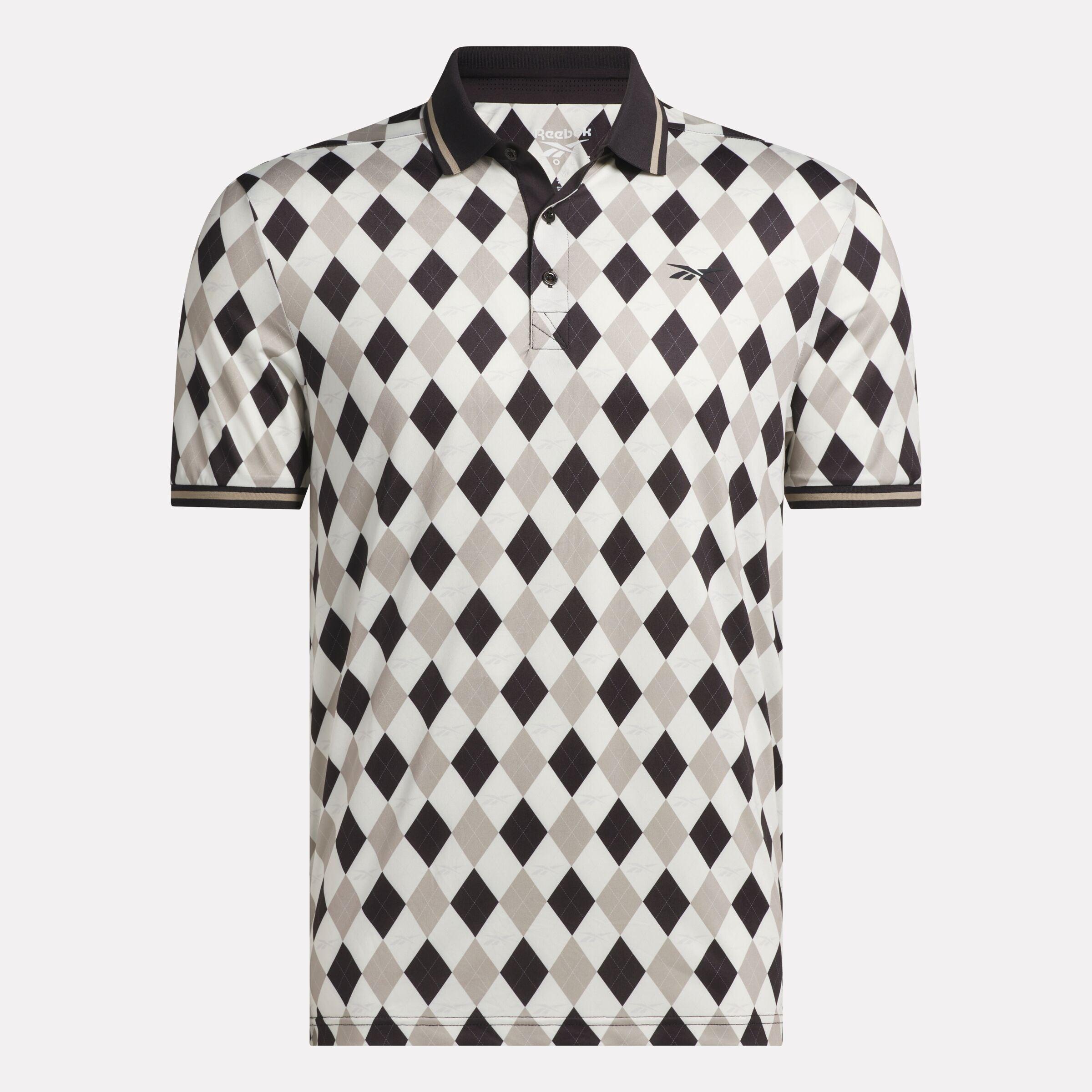 Men's Short Sleeve Vector Argyle Print Polo Male Product Image