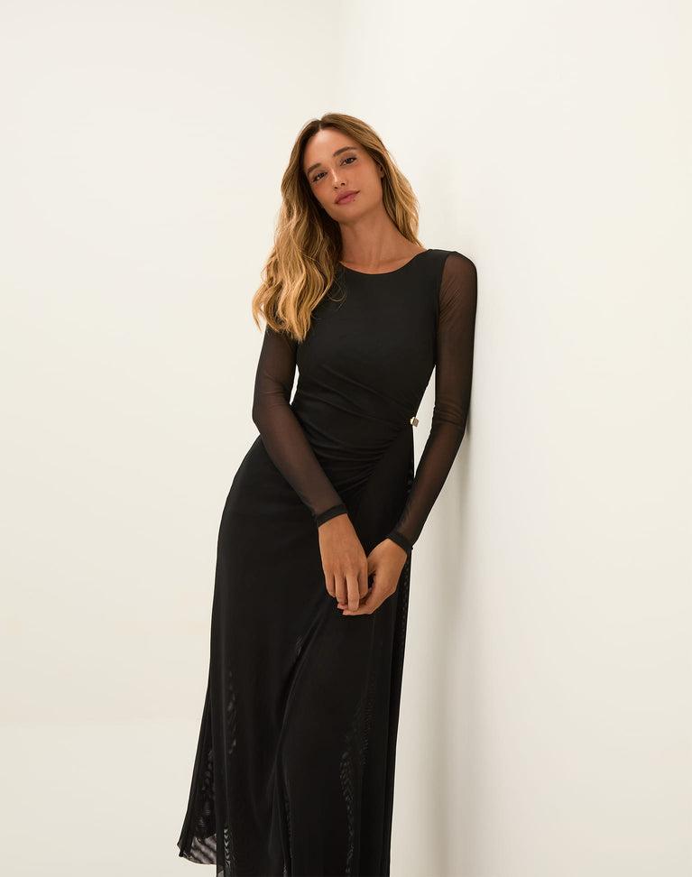 Dana Long Dress - Black Product Image