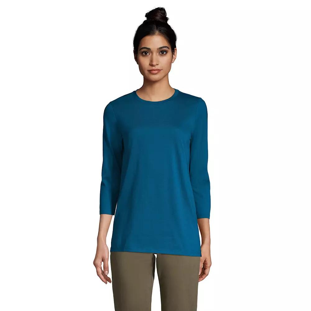 Women's Lands' End Supima Cotton Crewneck Tunic,  Product Image
