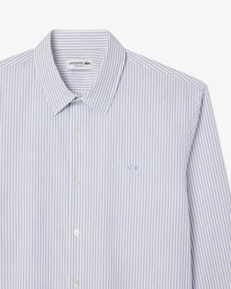 Regular Fit Striped Poplin Shirt Product Image