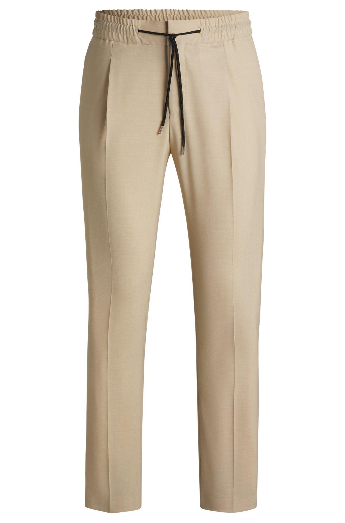 Slim-fit trousers in mohair-look dobby Product Image