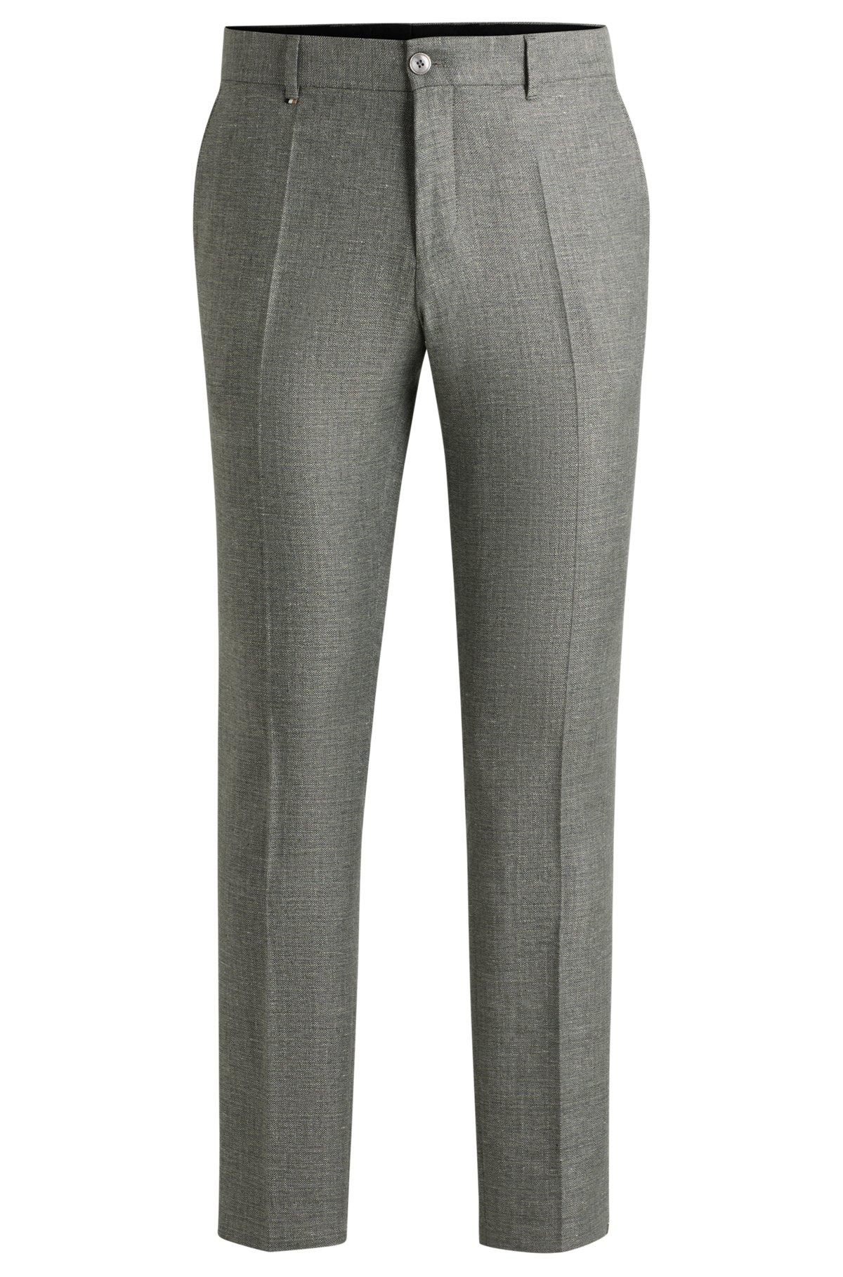 Formal trousers in micro-patterned stretch fabric Product Image