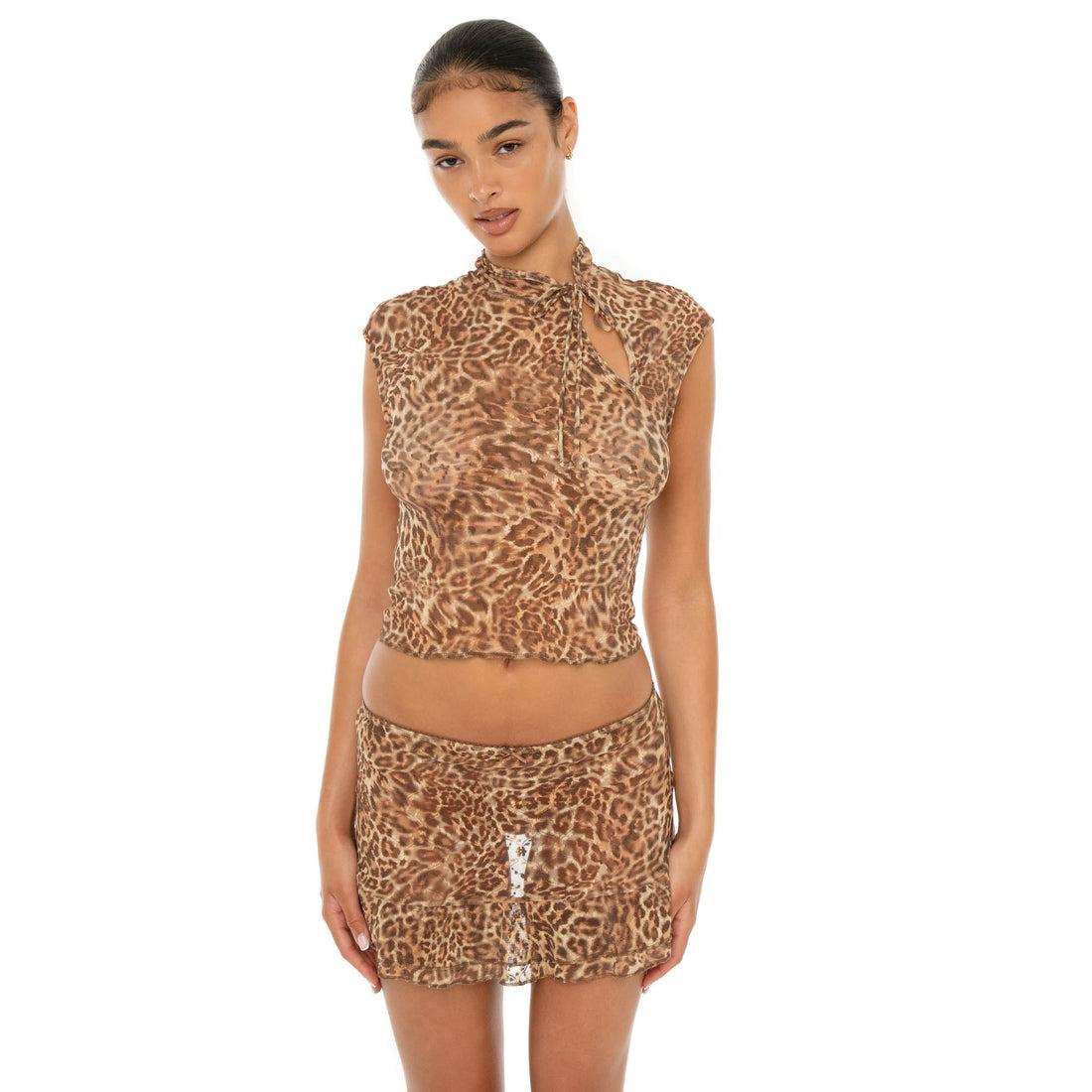 Sephy Leopard Skirt Product Image