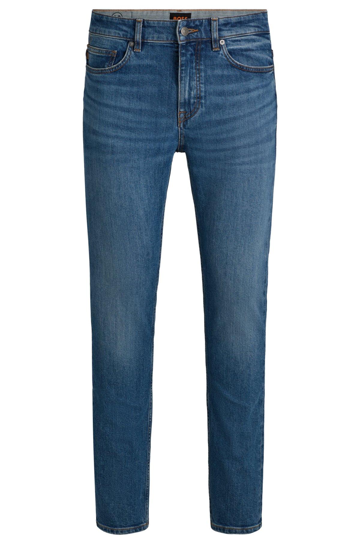 BOSS - Delaware slim-fit jeans in blue comfort-stretch denim - Blue Product Image