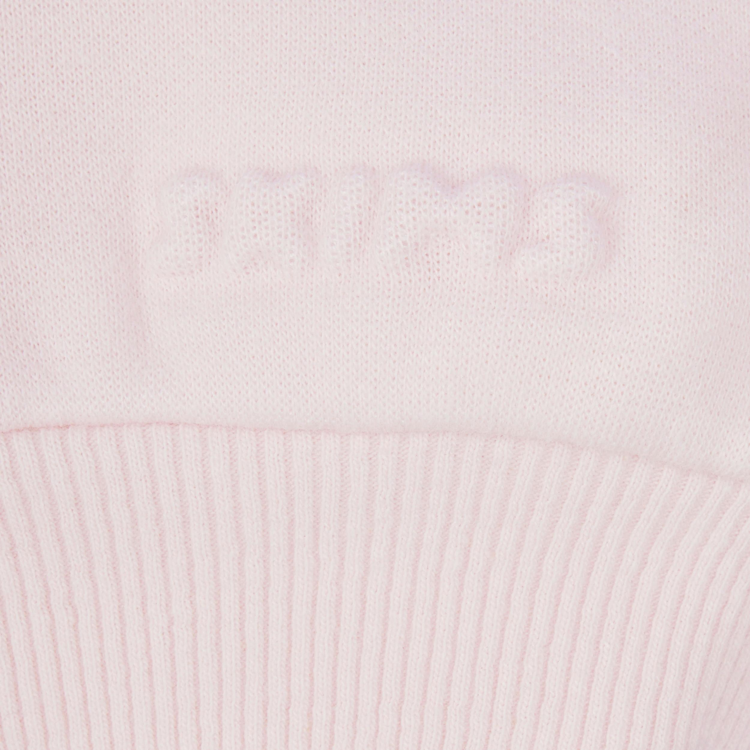 COTTON FLEECE SHRUNKEN HOODIE | BARELY PINK Product Image