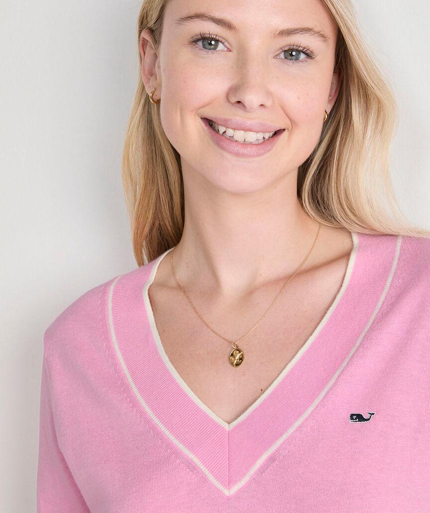 Cotton Cashmere Heritage V-Neck Sweater Product Image