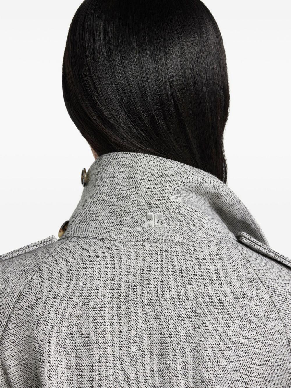 oblique asymmetric wool coat Product Image