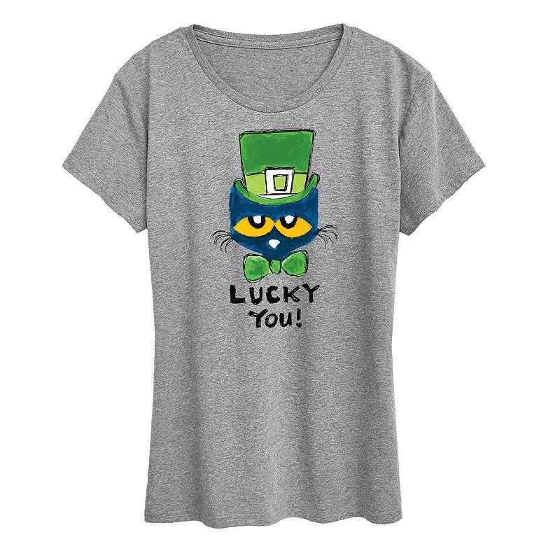 Womens Pete The Cat Lucky You Graphic Tee Product Image