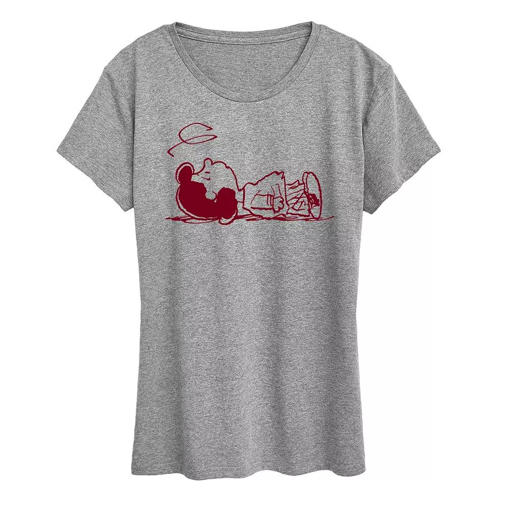 Women's Peanuts Lucy Laying Graphic Tee,  Product Image