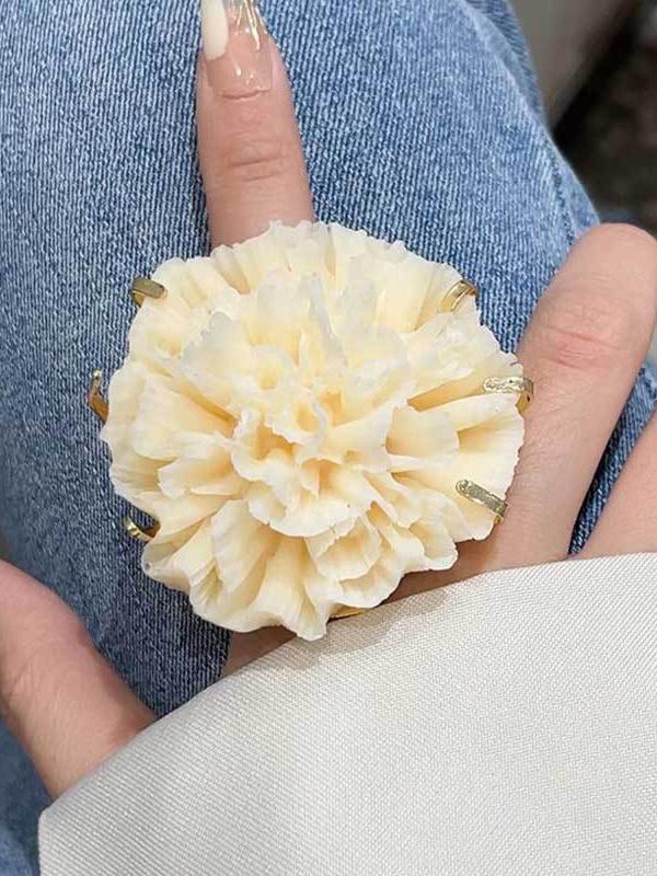 Flower Shape Pleated Rings Accessories Product Image