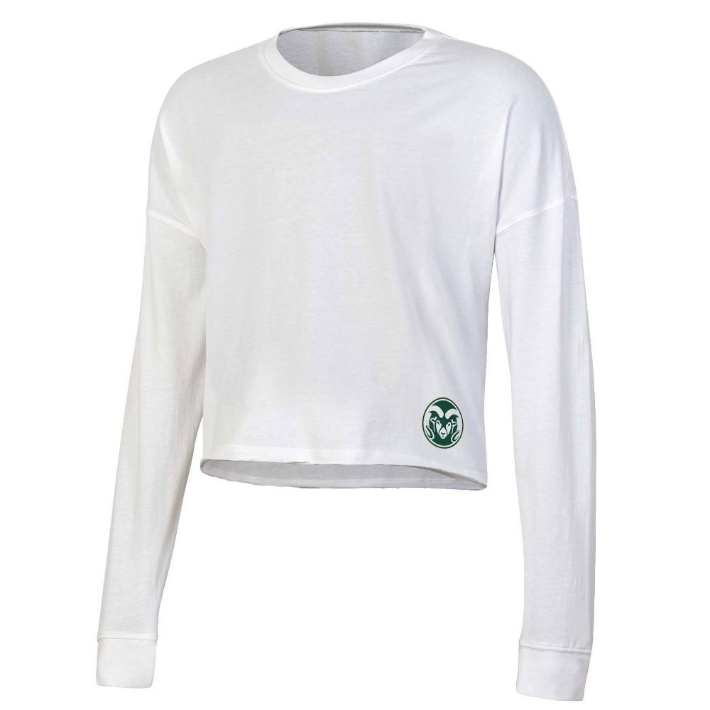 NCAA Colorado State Rams Womens White Long Sleeve T-Shirt - L Product Image