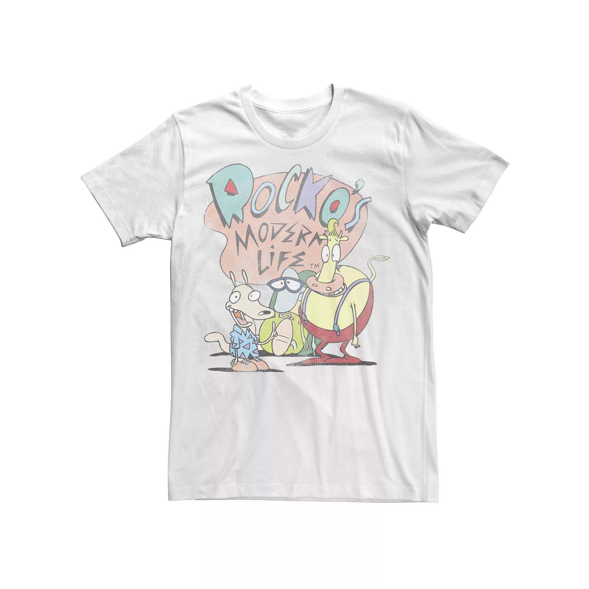 Big & Tall Nickelodeon Rocko's Modern Life Group Title Vintage Tee, Men's,  Product Image