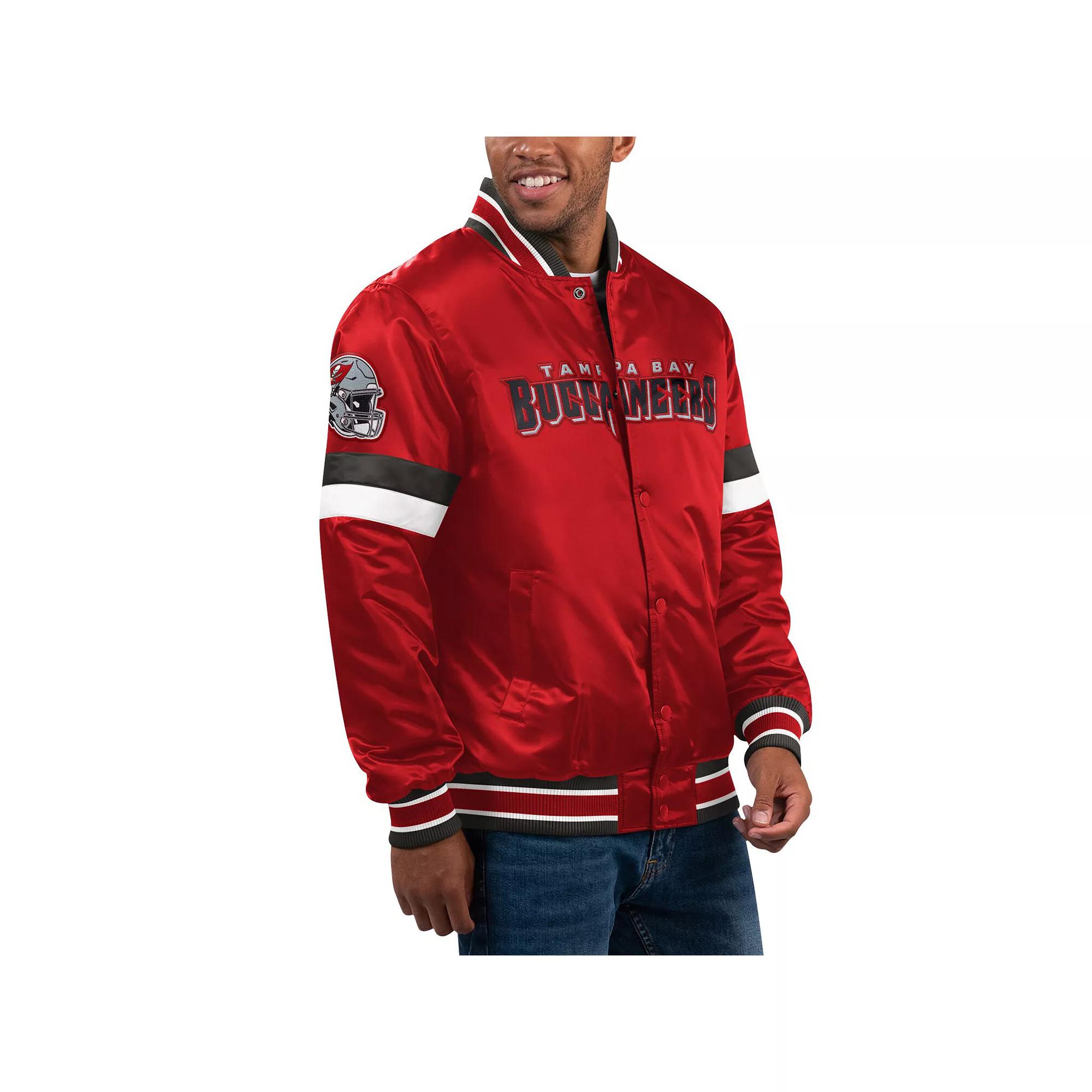 Men's Starter Red Tampa Bay Buccaneers Home Game Satin Full-Snap Varsity Jacket, Size: XL Product Image