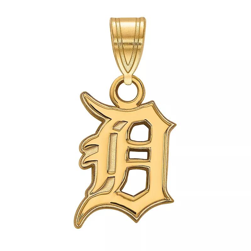 LogoArt Sterling Silver Detroit Tigers Small Pendant, Women's, Size: 19 mm, Gold Tone Product Image