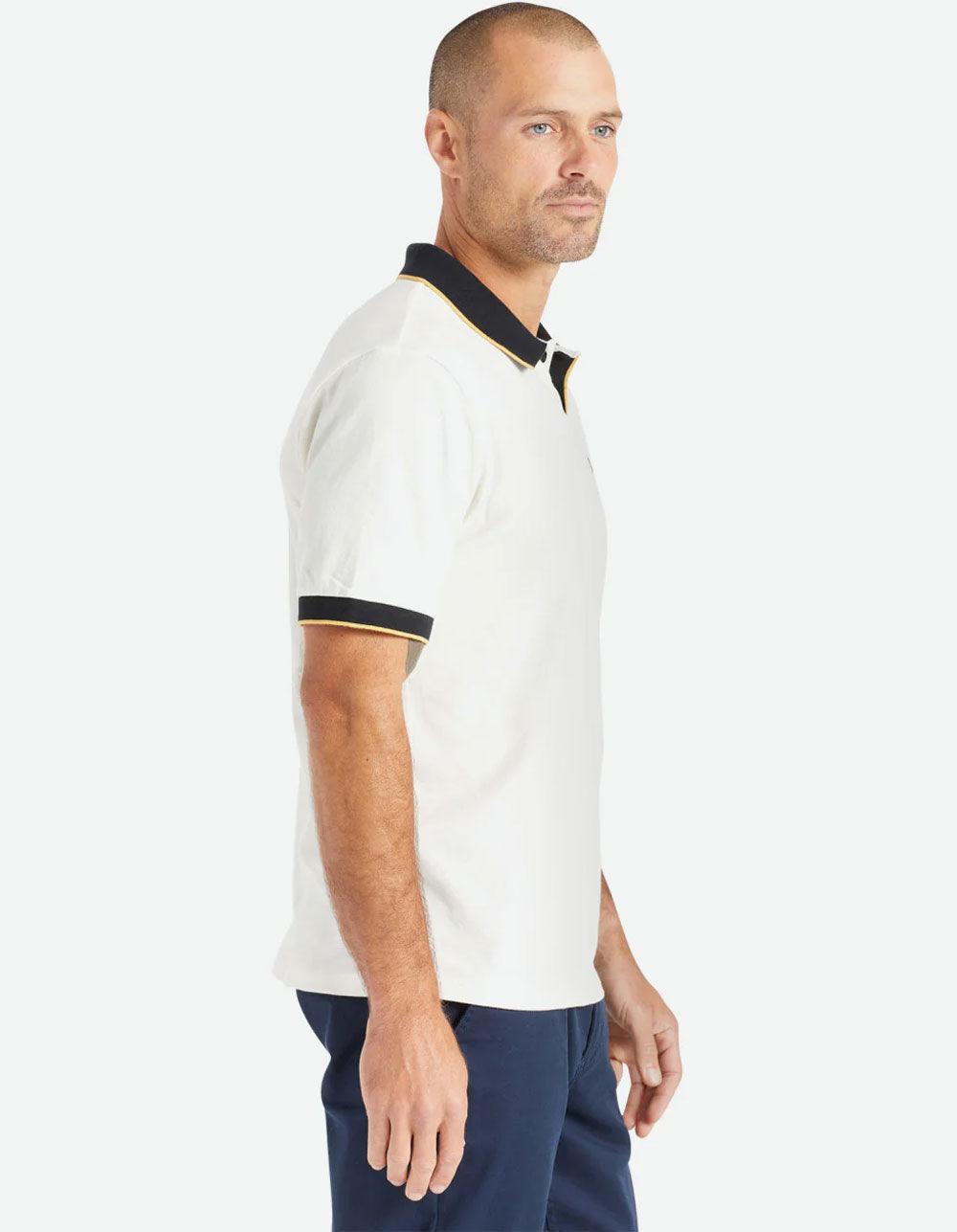 BRIXTON Proper Mens Polo Shirt - OFF WHITE Product Image