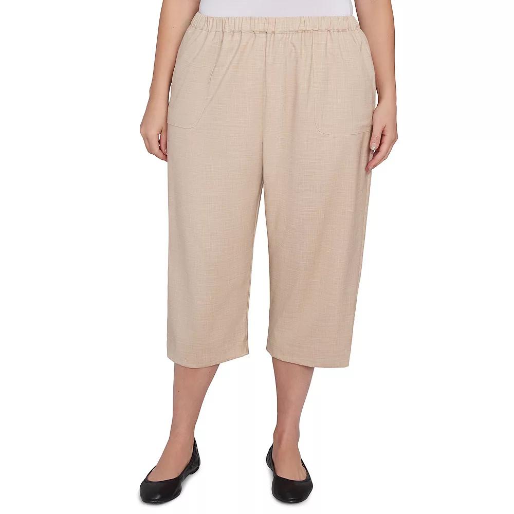 Plus Size Alfred Dunner Relaxed Fit Capri Pants, Women's, Size: 18 W, Orange Product Image