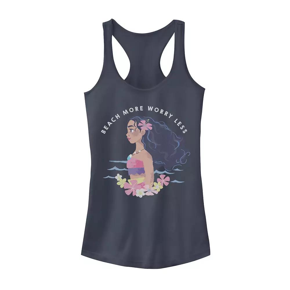 Disney's Moana Juniors' Beach More Text Poster Graphic Tank Top, Girl's,  Product Image