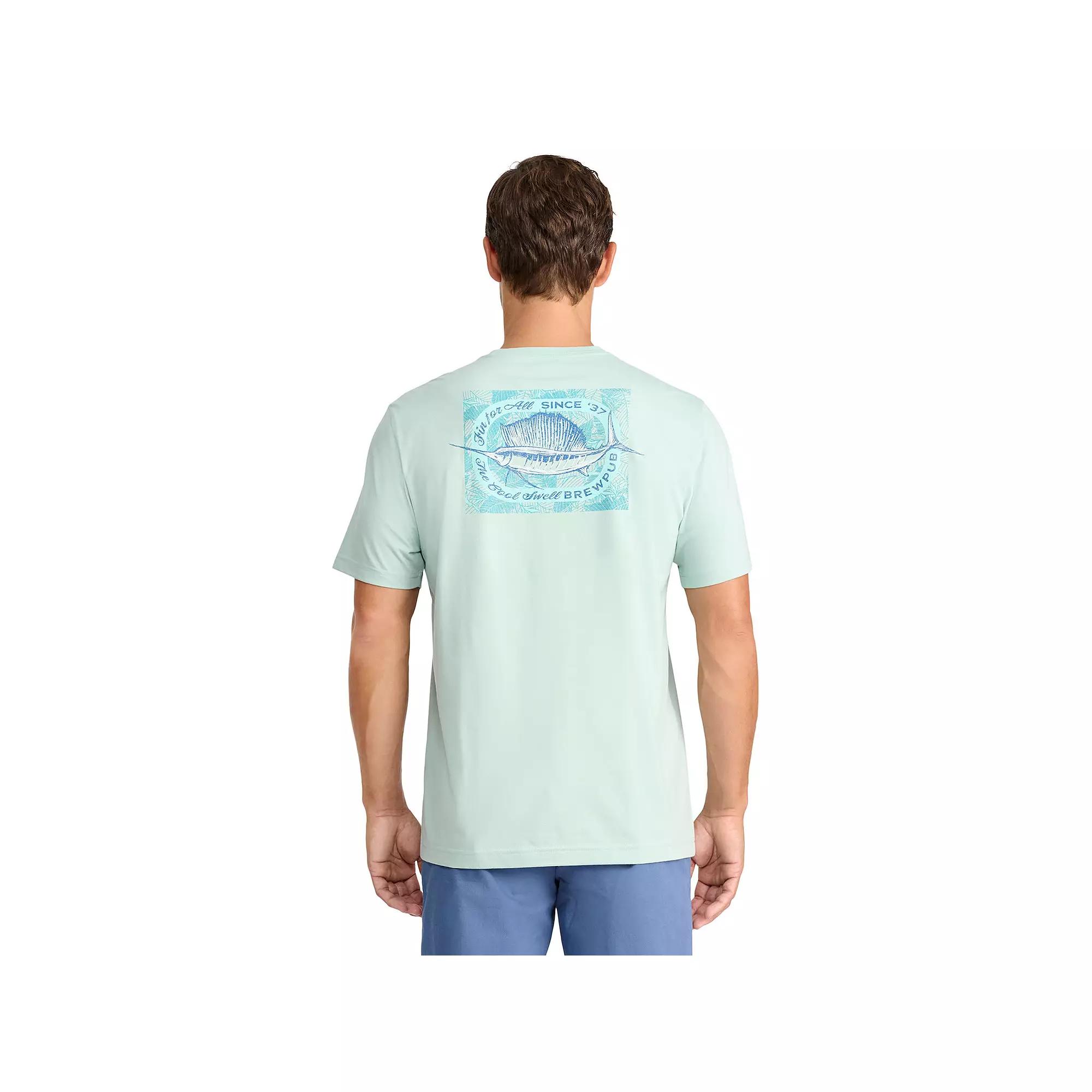 Men's IZOD Saltwater Short Sleeve Graphic Tee, Size: Medium, Cool Swell Product Image
