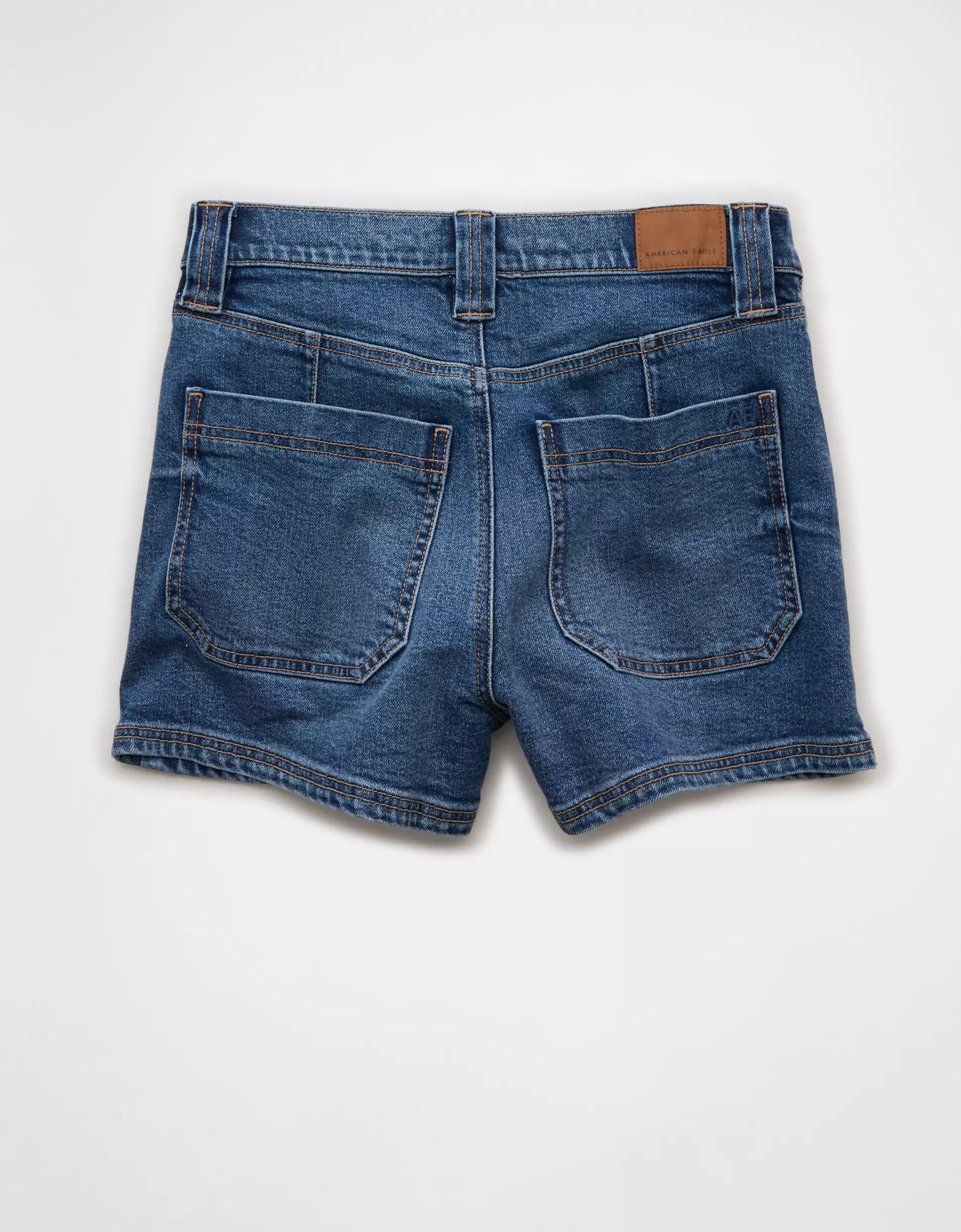 AE Strigid Super High-Waisted Relaxed Denim Utility Short Product Image
