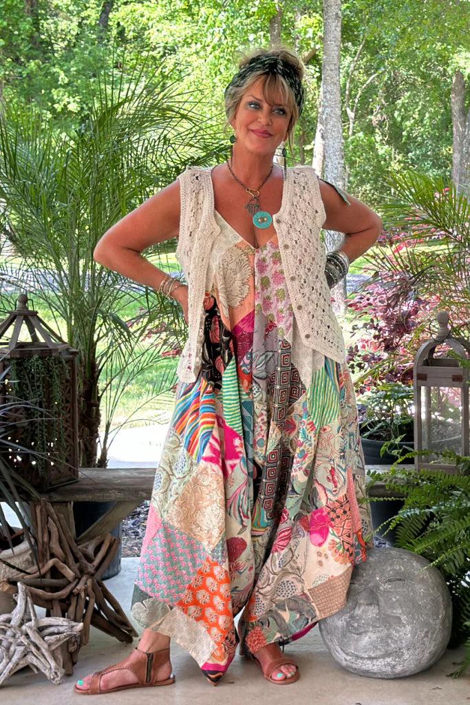 Shawna Patchwork Sunrise Jumpsuit by Jaded Gypsy Product Image