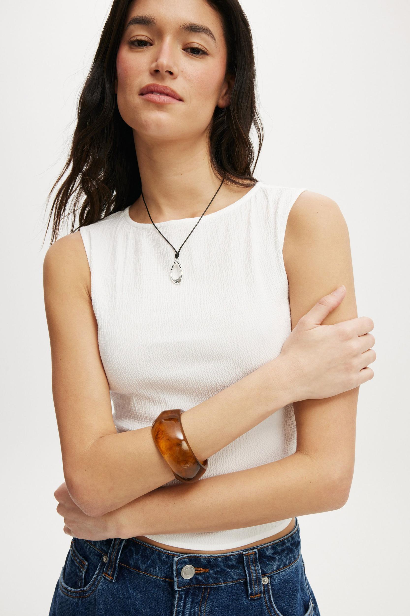 Alina Shirred Boat Neck Top Product Image