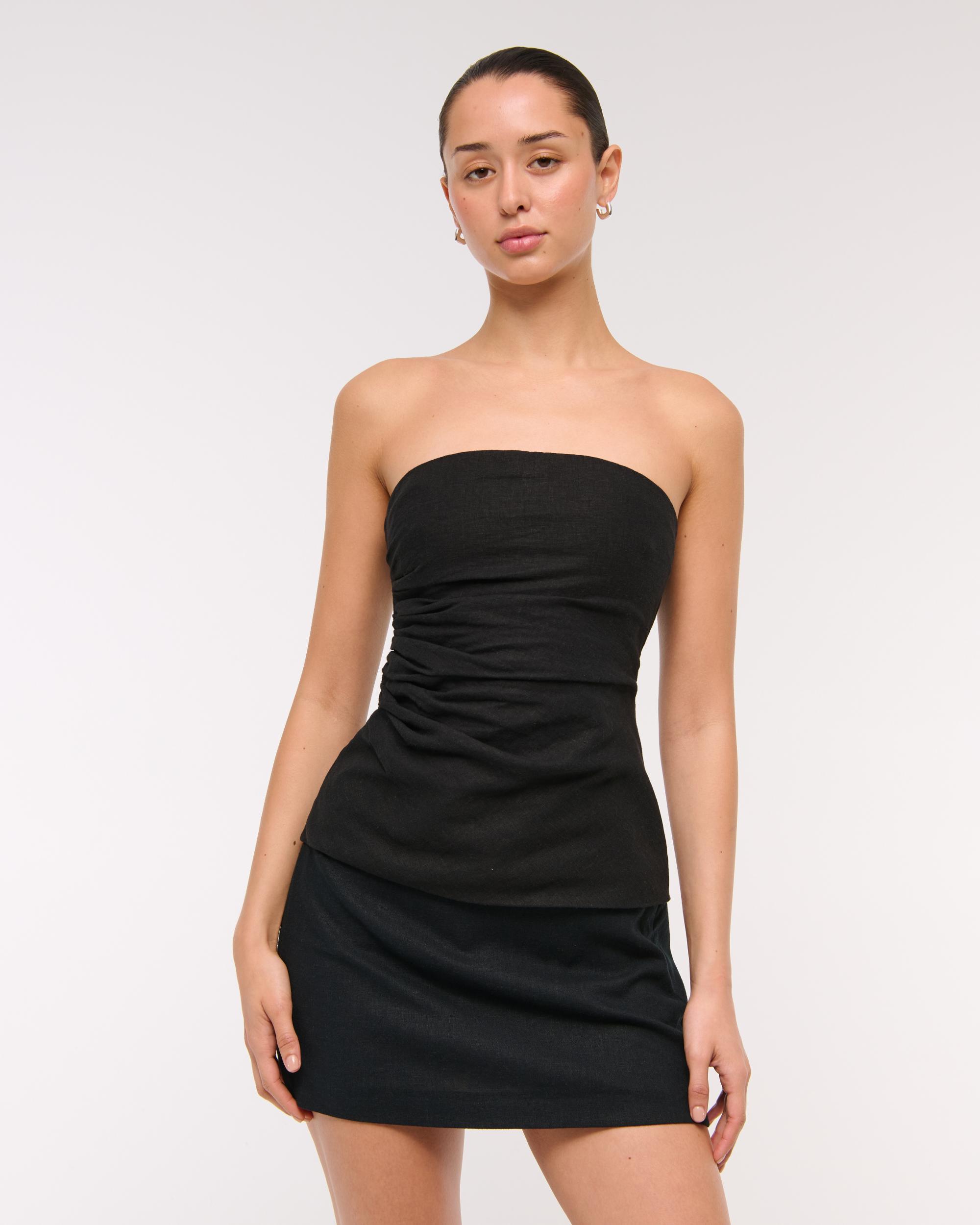 Linen-Blend Tube Top Product Image