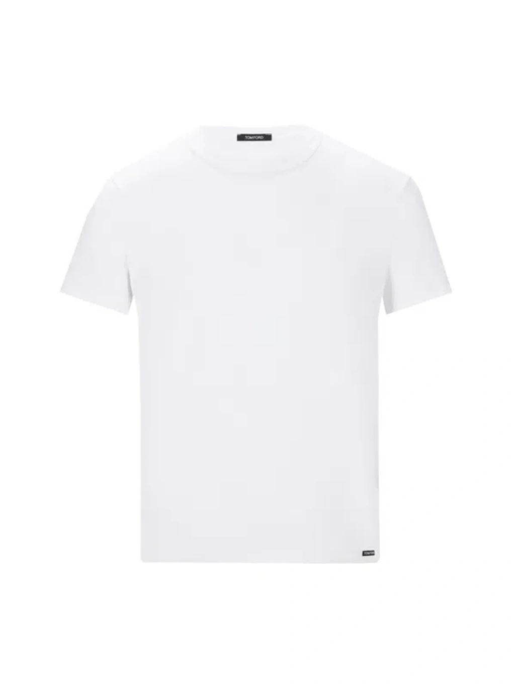 TOM FORD Stretch Cotton & Modal Jersey T-shirt In White Product Image