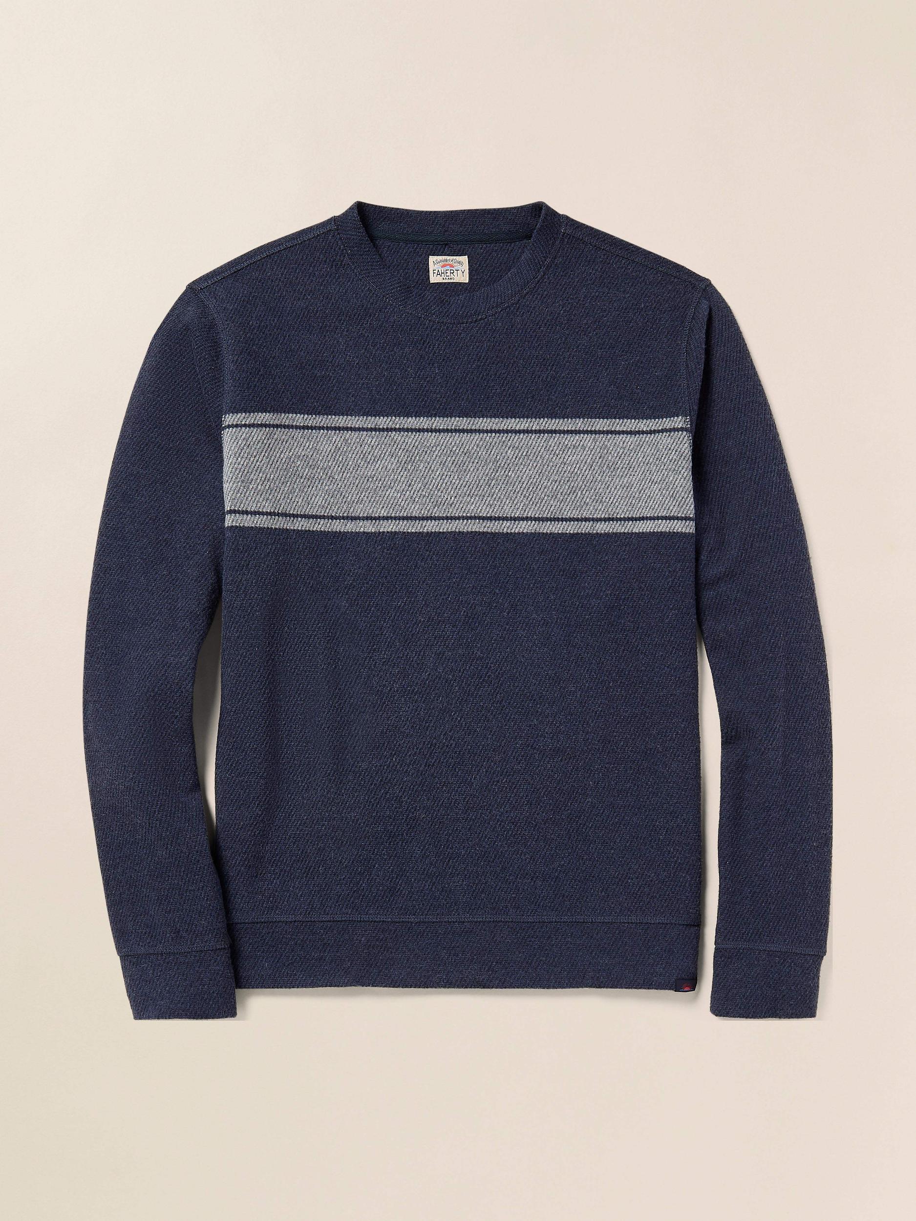 Legend™ Surf Stripe Sweater Crew - Brighton Navy Surf Stripe Male Product Image