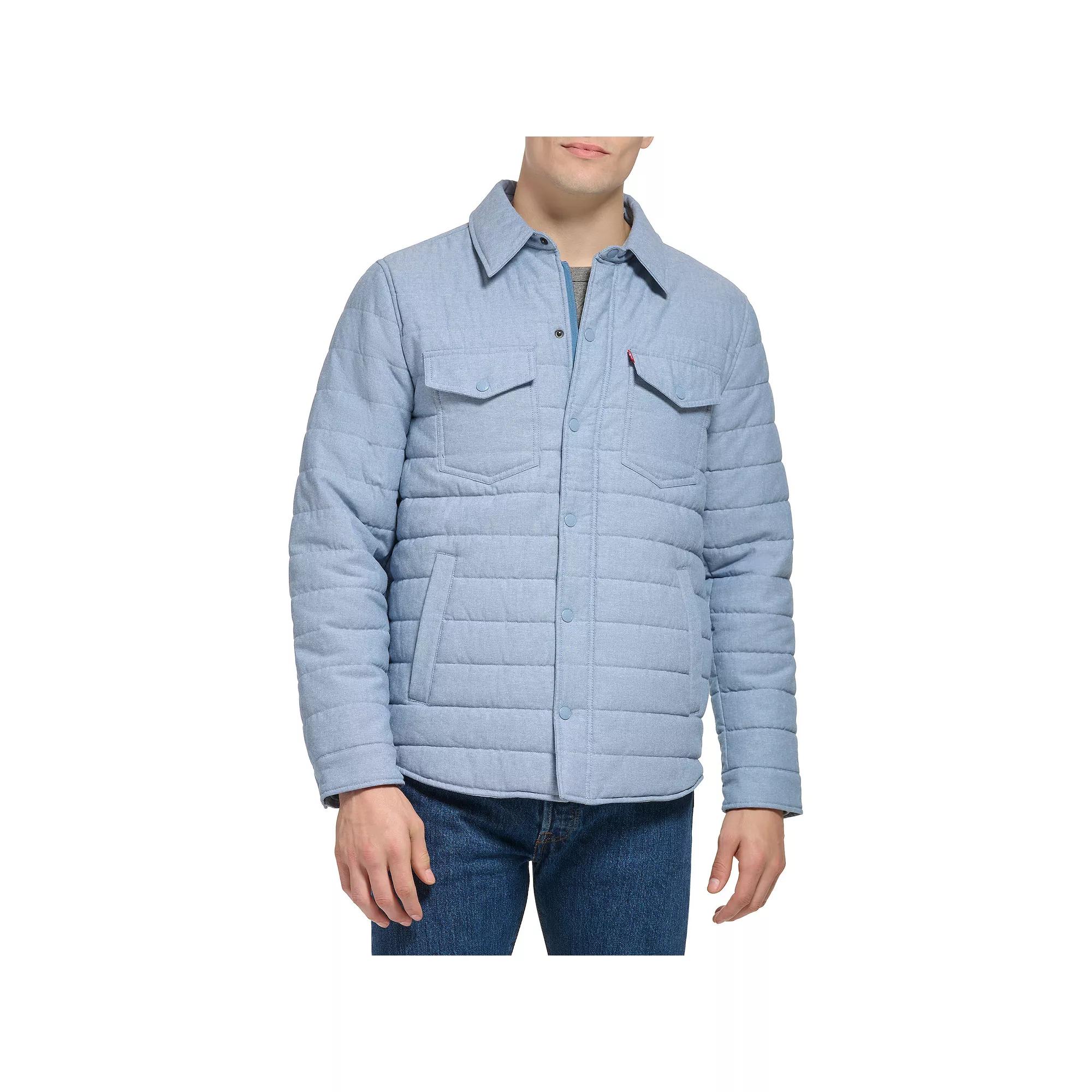 Men's Levi's® Quilted Shacket, Size: Medium, Chambray Blue Product Image