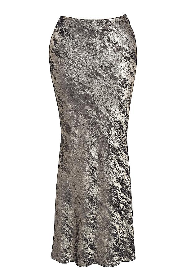 Giulia  pewter shimmer velvet satin top Product Image