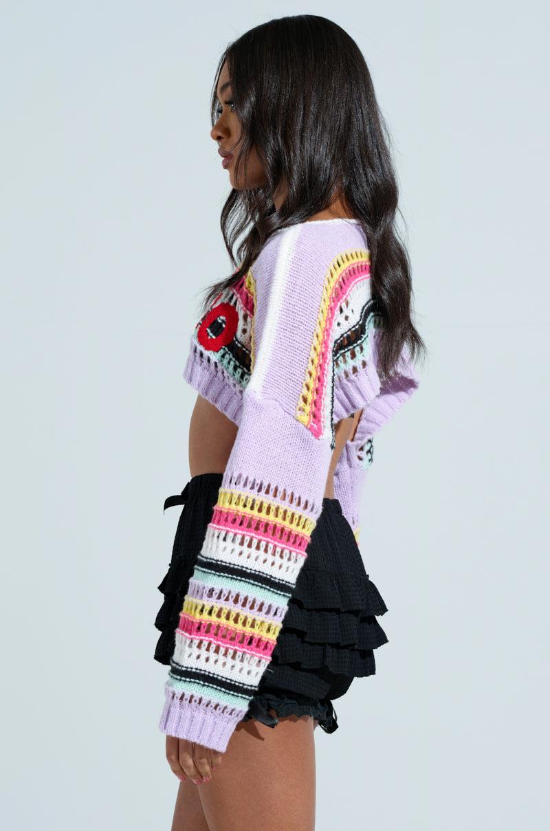 CIAO KNITTED CROPPED SWEATER Product Image