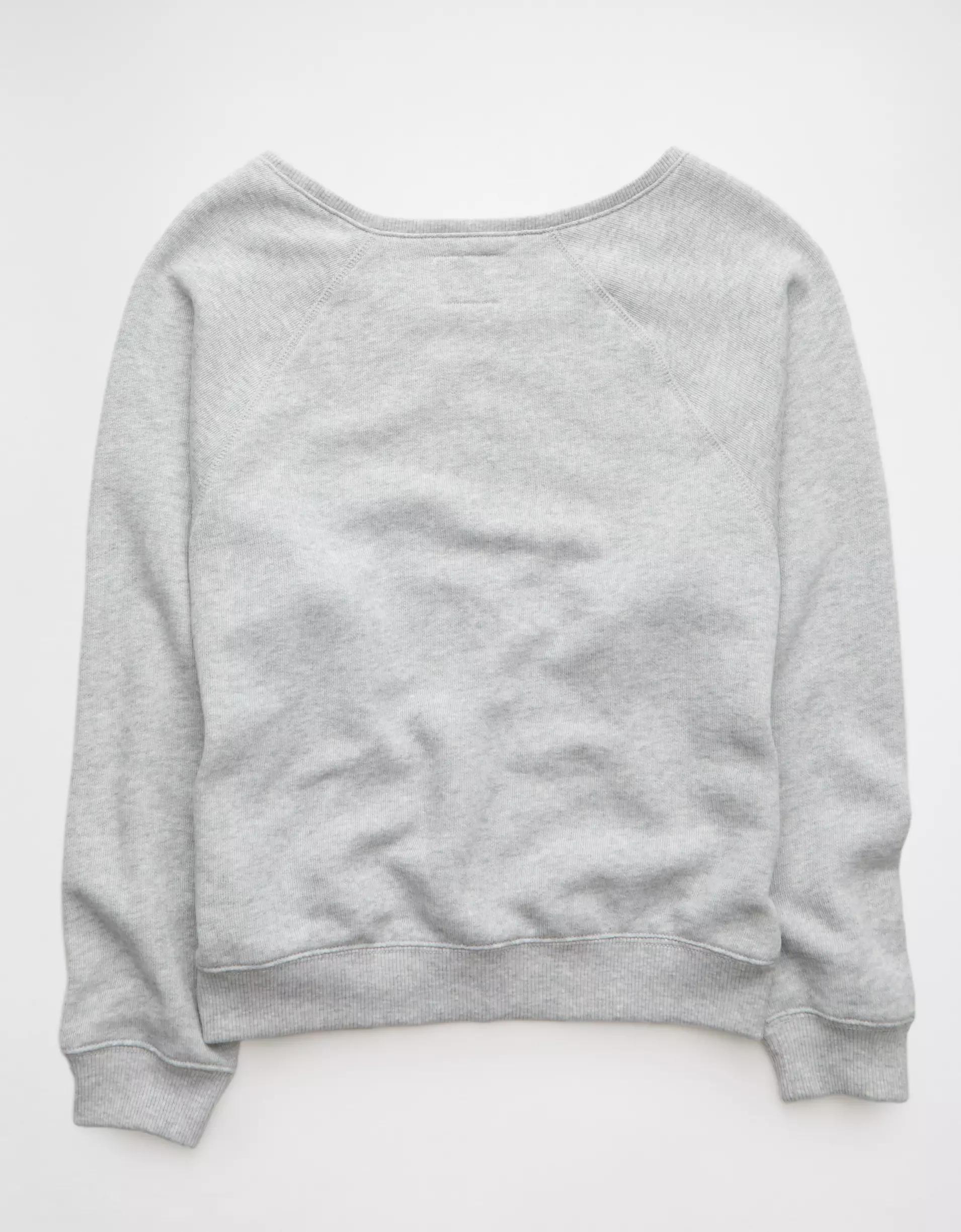 AE Michigan Wolverines Graphic Off The Shoulder Sweatshirt Product Image