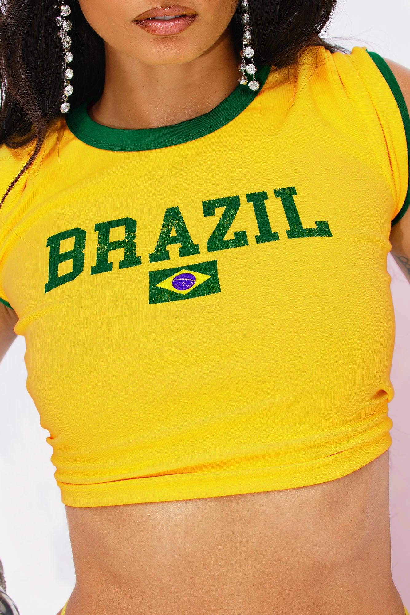 Brazil Ringer Tee - Yellow Product Image
