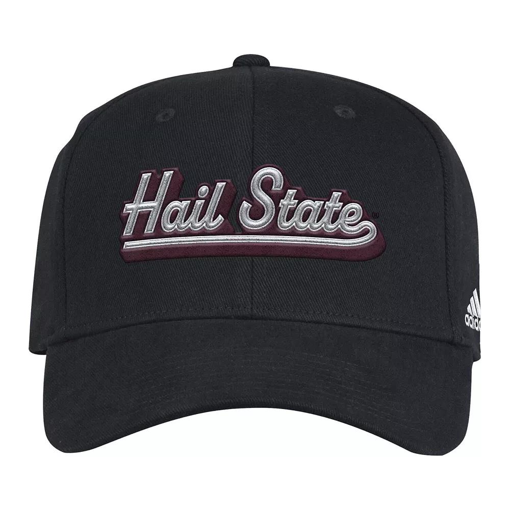Men's adidas Black Mississippi State Bulldogs Chant Flex Hat,  Product Image
