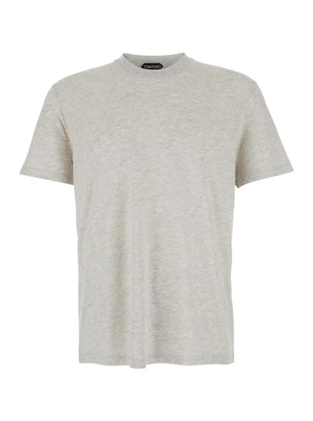 TOM FORD Stretch Cotton & Modal Jersey T-shirt In White Product Image