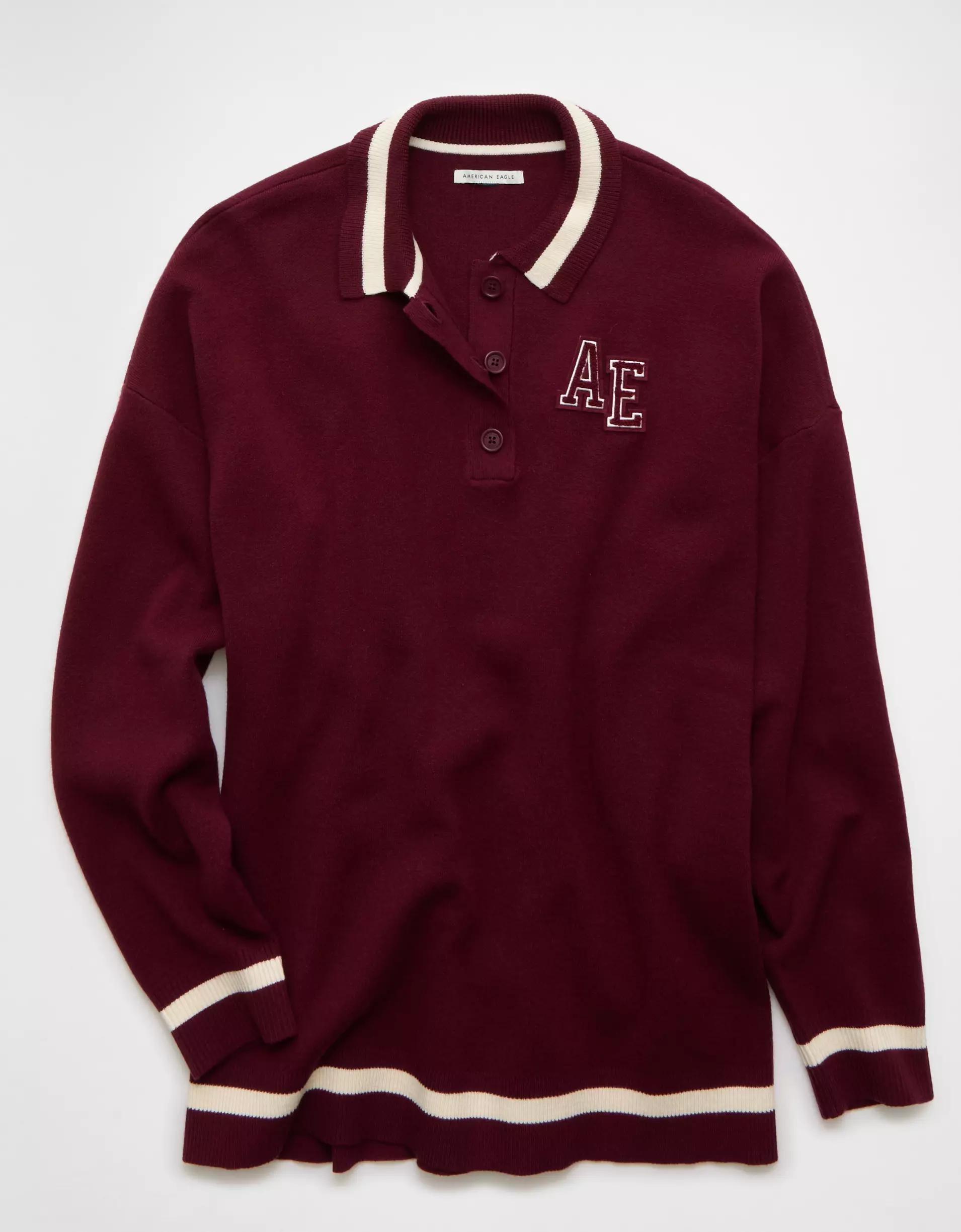 AE Oversized Polo Sweater Product Image