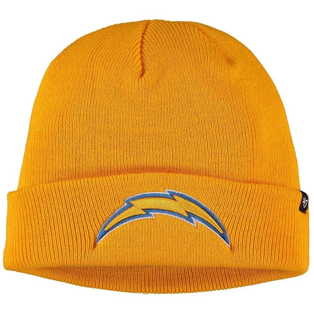 Men's '47 Gold Los Angeles Chargers Secondary Cuffed Knit Hat Product Image
