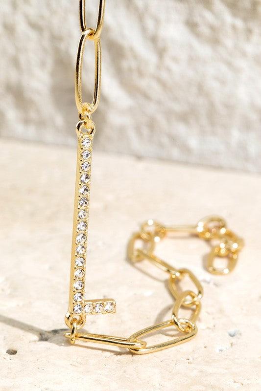 Crystal Initial Letter Bracelet Product Image